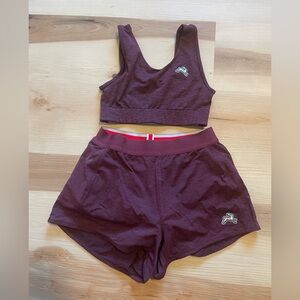 Tracksmith Session speed 2pc set xs shorts bra